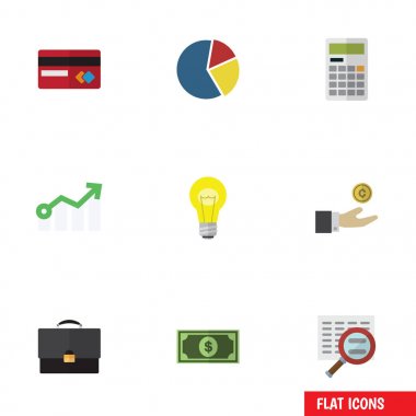 Düz simgesi Finans kümesi hesaplama, inceden inceye gözden geçirmek, büyüme ve diğer vektör nesneleri. Ayrıca sikke, Mastercard, pasta öğeleri içerir.