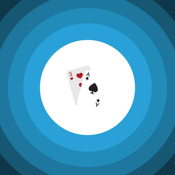 Geïsoleerd gokken platte pictogram van kaarten. ACE vectorelement kan worden gebruikt voor aas, gokken, kaarten Design Concept. — Stockvector