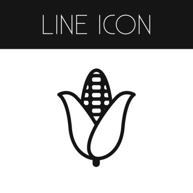 Mısır anahat izole. Mısır gevreği vektör öğesi kullanılan Mısır gevreği, Mısır, bayat tasarım konsepti için.