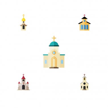 Düz simgesi Christian kümesi oluşturma, dini, yapısı ve diğer vektör nesneleri. Ayrıca kilise, Katolik, Hıristiyan öğeleri içerir.