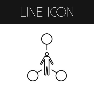 İnsan anahat izole. Görevleri vektör öğesi insan, görevleri, yetenek tasarım konsepti için kullanılabilir.