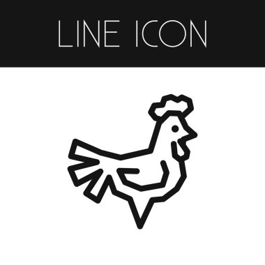 Horoz anahat izole. Tavuk vektör öğesi kullanılan tavuk, horoz, horoz tasarım konsepti için.