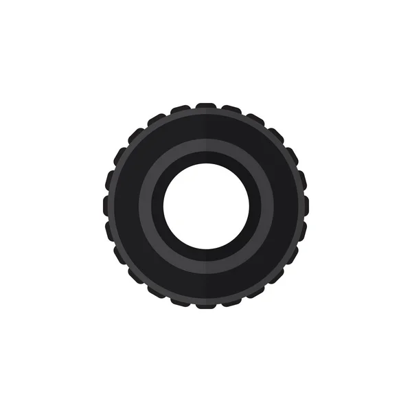 격리 된 타이어 평면 아이콘입니다. 타이어, 휠, 자동차 디자인 컨셉 휠 벡터 요소를 사용할 수 있습니다.. — 스톡 벡터