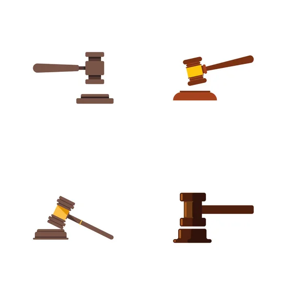 Flat Icon Lawyer Set Of Government Building, Legal, Court And Other Vector Objects. Also Includes Crime, Courthouse, Law Elements. — Stock Vector