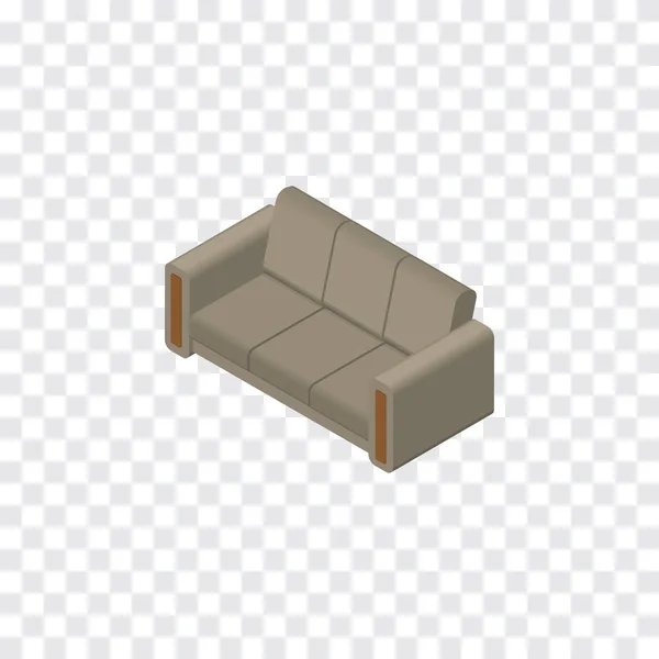 Terisolasi Sofa Isometric. Elemen Vektor Couch Dapat Digunakan untuk Konsep Couch, Sofa, Desain Settee . - Stok Vektor