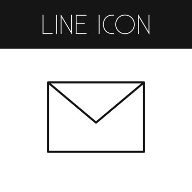 Zarf anahat izole. Mektup vektör öğesi kullanılan mektup, zarf, posta tasarım konsepti için.