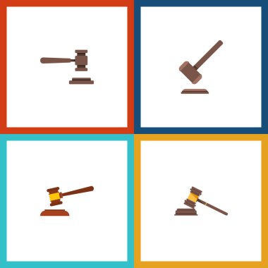 Düz simgesi çekiç kümesi çekiç, hukuk, mahkeme ve diğer vektör nesneleri. Ayrıca Hammer, suç, mahkeme öğeleri içerir.