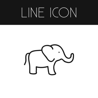 Hortum anahat izole. Fil vektör öğesi-ebilmek var olmak kullanılmış fil için hatlı, hortum tasarım konsepti.