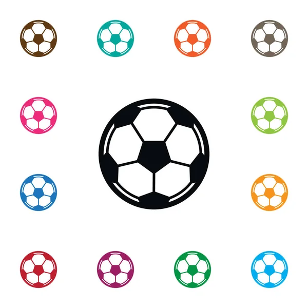 Icono de fútbol aislado. El elemento vectorial del juego se puede utilizar para el fútbol, la bola, el concepto del diseño del fútbol . — Archivo Imágenes Vectoriales