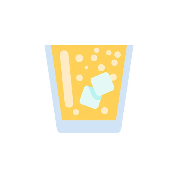 孤立したジュース フラット アイコン。レモネード、ジュース、ドリンクのデザイン コンセプトのレモネード ベクトル要素を使用できます。. — ストックベクタ