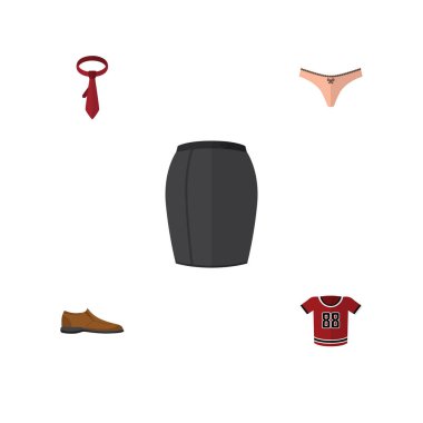 Düz simgesi elbise kümesi Cravat, erkek Footware, kadın iç çamaşırı ve diğer vektör nesneleri. Ayrıca iç çamaşırı, kravat, kravat öğeleri içerir.