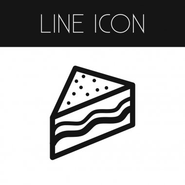 Burger anahat izole. Üçgen Snack vektör öğesi kullanılan Hamburger, Burger, Snack tasarım konsepti için.