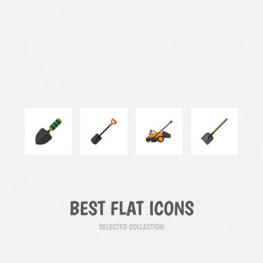 Düz simgesi kulübemde kümesi kürek, kürek, mala ve diğer vektör nesneleri. Ayrıca Spade, kesici, mala unsurları içerir.