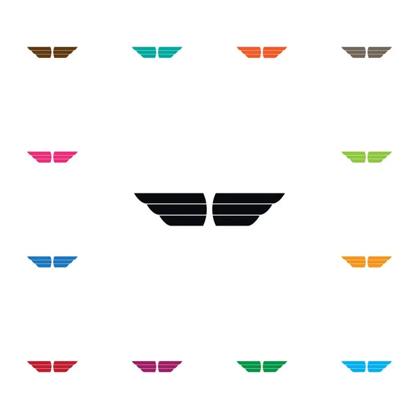 Icône de vol isolée. L'élément vectoriel d'emblème peut être employé pour des ailes, vol, concept de conception d'emblème . — Image vectorielle