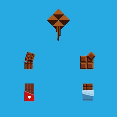 Çikolata, sarıcı, acı ve diğer vektör nesnelerini düz simgesi acı kümesi. Ayrıca öğeleri şeklinde çikolata, sarıcı, içerir.