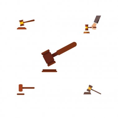 Düz simgesi mahkeme mahkeme, savunma, suç ve diğer vektör nesnelerini ayarlayın. Ayrıca suç, adalet, çekiç elemanları içerir.