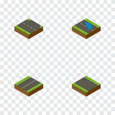 İzometrik yol şerit, uçak, Rightward ve diğer vektör nesneleri kümesi. Ayrıca Droitisation, uçak, yol öğeleri içerir.