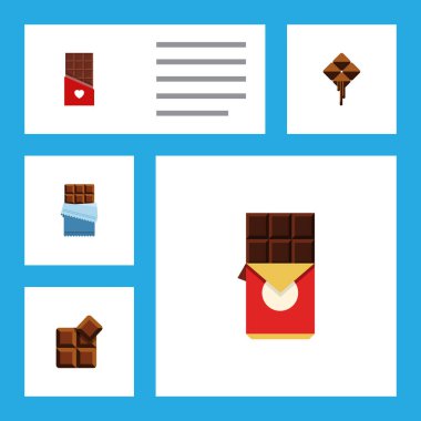 Acı, Delicious, çikolata Bar ve diğer vektör nesnelerini düz simgesi acı kümesi. Kakao, çikolata, acı öğeleri de içerir.