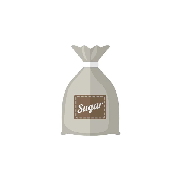 Isolado ícone de saco de açúcar plana. O elemento do vetor do saco pode ser usado para o açúcar, saco, conceito do projeto do saco . — Vetor de Stock