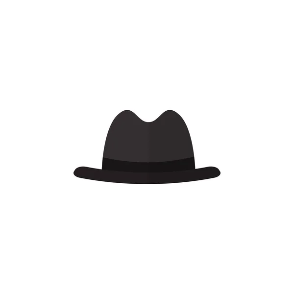 İzole Fedora düz simgesi. Panama vektör öğesi Fedora, şapka, Panama tasarım konsepti için kullanılabilir. — Stok Vektör