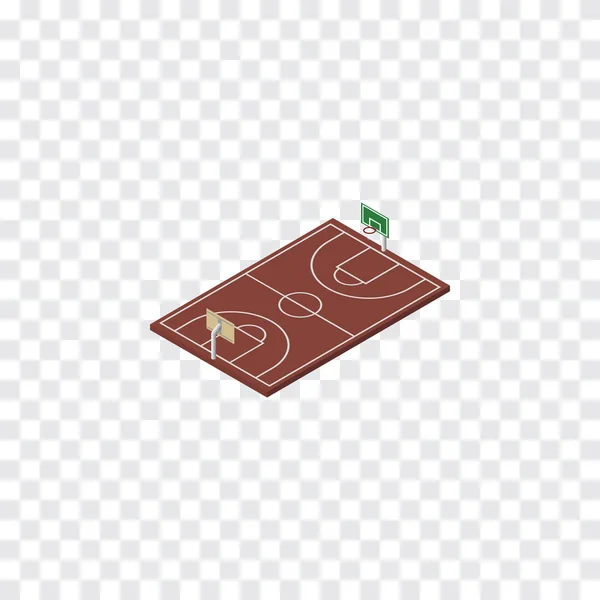 Isolé Basketball Isométrique. Élément vectoriel B-Ball peut être utilisé pour le basket-ball, B-Ball, Concept de conception de terrain de jeu . — Image vectorielle