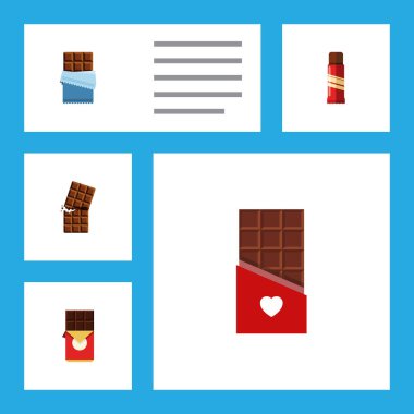 Düz simgesi kakao kümesi tatlı, sarıcı, acı ve diğer vektör nesneleri. Ayrıca acı, tatlı, şekilli elemanları içerir.