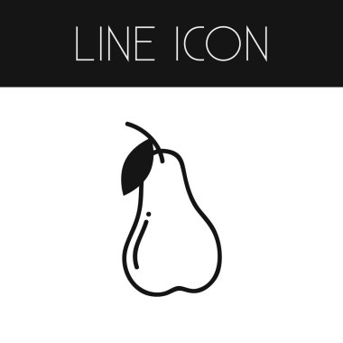 Armut anahat izole. Meyve vektör öğesi kullanılan meyve, Delicious, armut tasarım konsepti için.