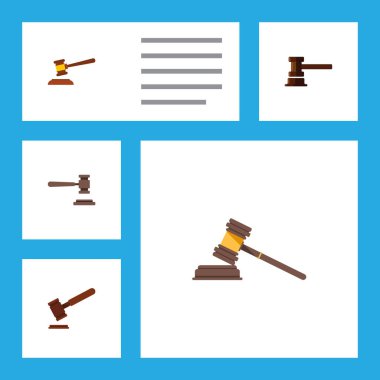 Düz simgesi Mahkemesi adalet, mahkeme, yasal ve diğer vektör nesneleri kümesi. Ayrıca Hammer, hukuk, yasal unsurları içerir.