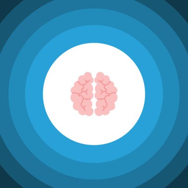 İzole zihniyet düz simgesi. Zihin vektör öğesi kullanılan zihniyet, zihin, beyin tasarım konsepti için.