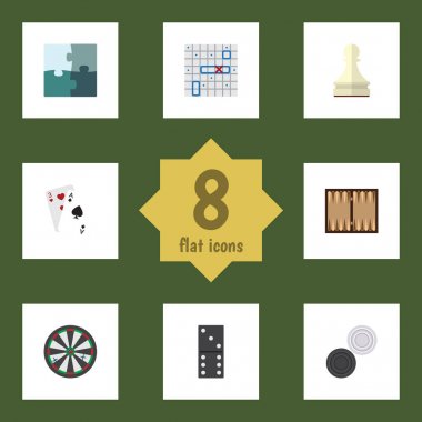 Düz simgesi Entertainment kümesi kemikleri oyunu, deniz kavga, piyon ve diğer vektör nesneleri. Ayrıca kartları, savaş, Ace öğeleri içerir.