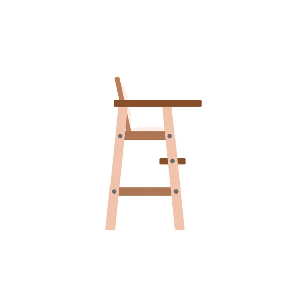 Taburete aislado Icono plano. El elemento vectorial de la silla del niño se puede utilizar para el taburete, niño, concepto de diseño de la silla . — Archivo Imágenes Vectoriales