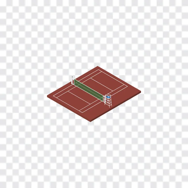 Izometrický izolované tenis. Volejbal Vector Element lze použít pro tenis, volejbal, hřiště designový koncept. — Stockový vektor