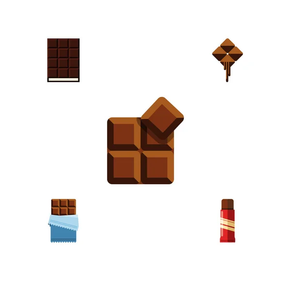 Flat ikonen Sweet uppsättning Sweet, Dessert, Delicious och andra vektorobjekt. Innehåller också formade, Dessert, läckra element. — Stock vektor