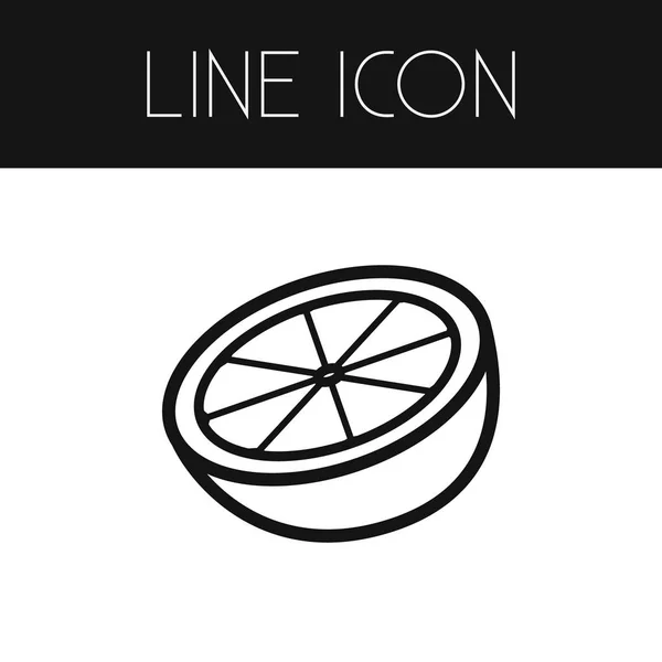 Meyveli anahat izole. Greyfurt vektör öğesi vitamini, C, turuncu tasarım konsepti için kullanılabilir.