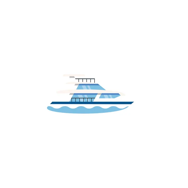 Geïsoleerde schip platte pictogram. Boot vectorelement kan gebruikt worden voor schip, boot, vervoer ontwerpconcept. — Stockvector