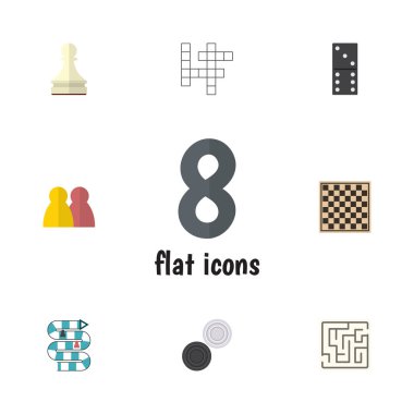 Düz simge oyunları insanlar, piyon, Bones oyun ve diğer vektör nesnelerini ayarlayın. Ayrıca içerir kayıp, insanlar, çok oyunculu öğeleri.