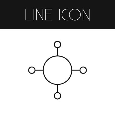 İzole anahat yayımlamak. Paylaşım vektör öğesi paylaşımı için kullanılan, yayınlamak, yapı tasarım konsepti.