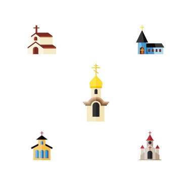 Düz simgesi Hıristiyan Hıristiyan, geleneksel, dini ve diğer vektör nesneleri ayarlayın. Ayrıca Hıristiyan, Katolik, kilise unsurları içerir.