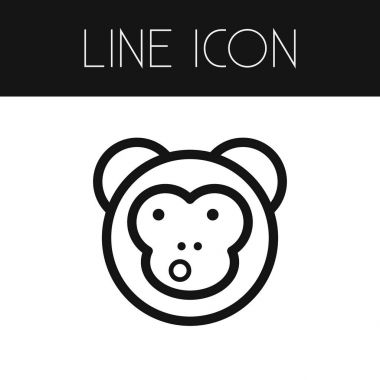 Maymun anahat izole. Maymun vektör öğesi kullanılan maymun, maymun, maymun tasarım konsepti için.