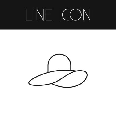 İzole kadın şapka anahat. Şık şapkalar vektör öğesi kullanılan kadın, şapka, şapka tasarım konsepti için.