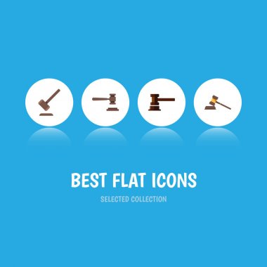 Düz simgesi çekiç kümesi Mahkemesi, mahkeme, yasal ve diğer vektör nesneleri. Ayrıca Hammer, suç, Adliye öğeleri içerir.