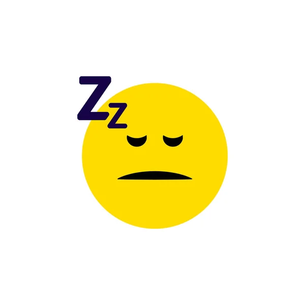 Icône plate de sommeil isolée. Élément vectoriel endormi peut être utilisé pour dormir, dormir, concept de conception de visage . — Image vectorielle