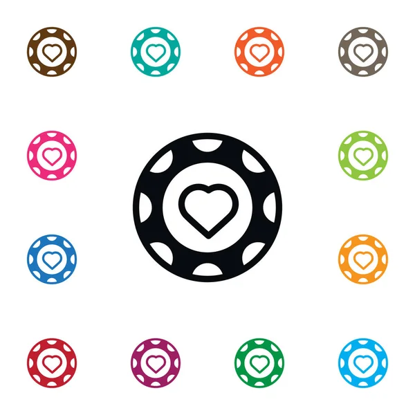 Isolerade hjärtan ikonen. Valuta vektorelement kan användas för valuta, hjärtan, Chips designkoncept. — Stock vektor