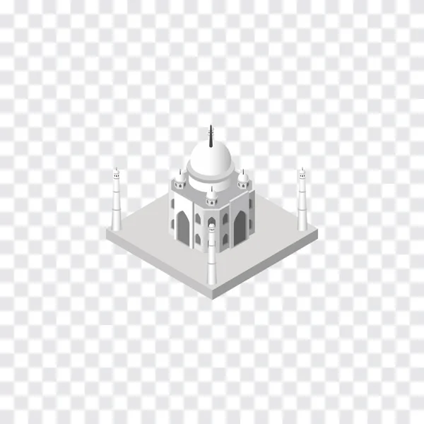 Isoliert taj mahal isometrisch. Indien Moschee Vektor-Element kann für taj, mahal, Moschee-Design-Konzept verwendet werden. — Stockvektor