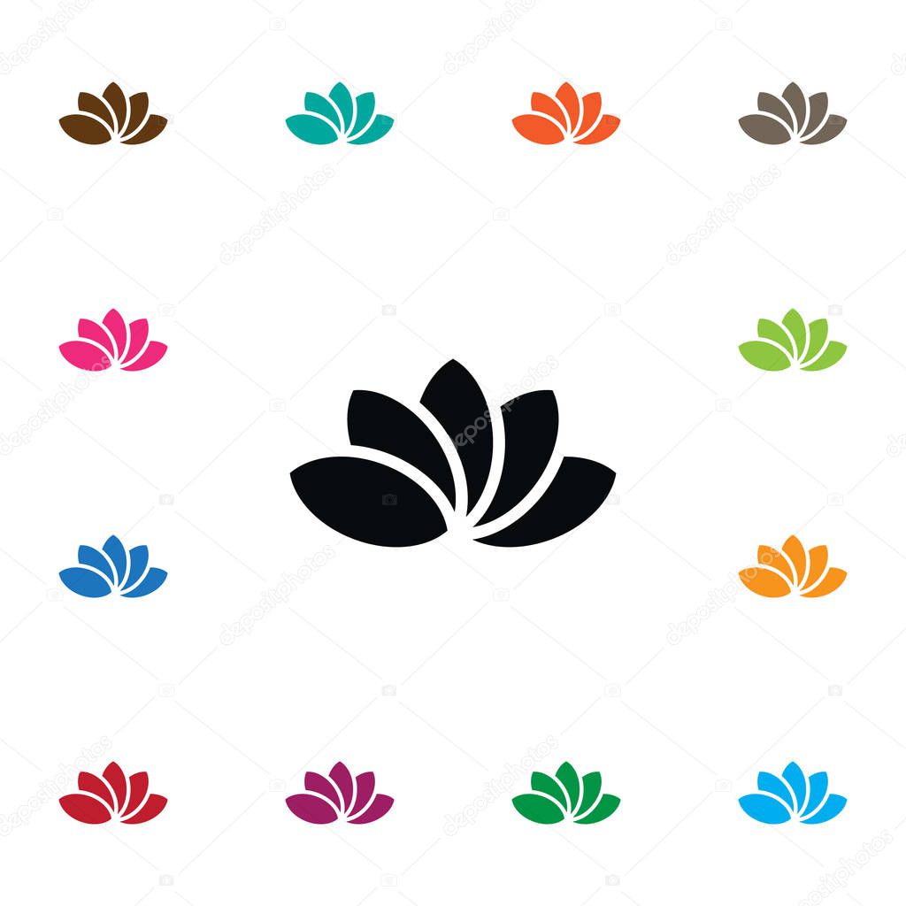 Isolated Lotus Icon. Water Lily Vector Element Can Be Used For Lotus, Water, Lily Design Concept.