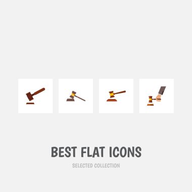 Düz simgesi mahkeme suç, çekiç, mahkeme ve diğer vektör nesnelerini ayarlayın. Ayrıca savunma, suç, çekiç elemanları içerir.