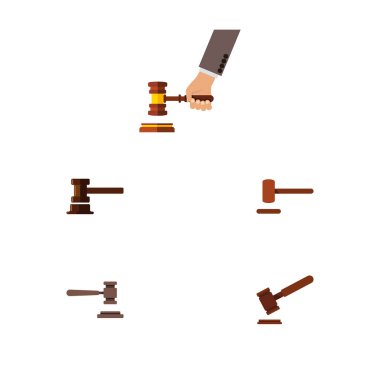Düz simgesi çekiç kümesi adalet, hükümet konağı, suç ve diğer vektör nesneleri. Ayrıca suç, adalet, mahkeme öğeleri içerir.