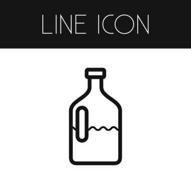 Süt kabı anahat izole. Kavanoz vektör öğesi kullanılan kavanoz, süt ürünleri, sürahi tasarım konsepti için.