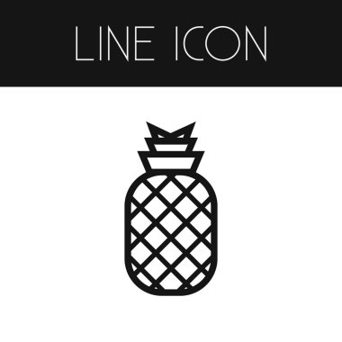 Tatlı anahat izole. Ananas vektör öğesi kullanılan Ananas, ananas, tatlı tasarım konsepti için.