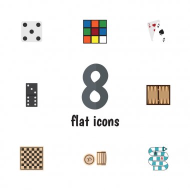 Düz simgesi Entertainment piyango, tavla, Ace ve diğer vektör nesneleri kümesi. Ayrıca loto, küp, oyun öğeleri içerir.